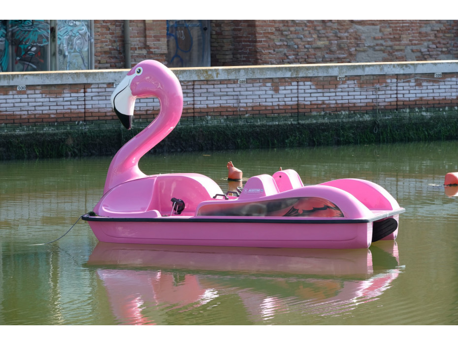 Pédalo Flamant Rose