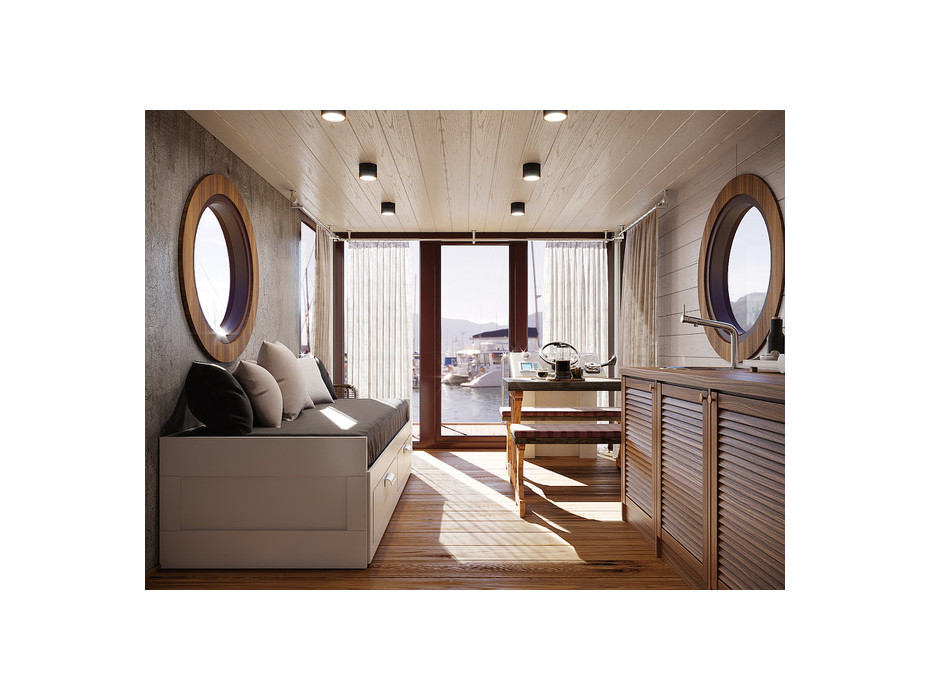 HOUSE BOAT ECO-WOOD 18 M2 / 2 PERS.