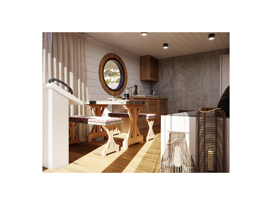 HOUSE BOAT ECO-WOOD 18 M2 / 2 PERS.