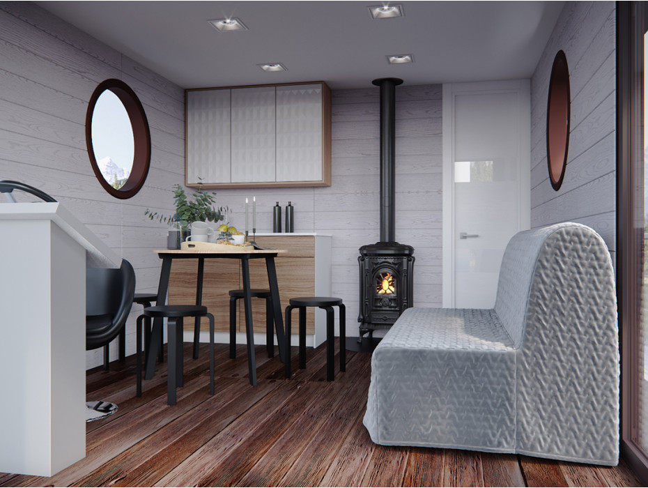 HOUSE BOAT ECO-WOOD 23 M2 / 4 PERS.